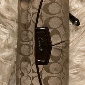 Coach Tan and Brown Clutch